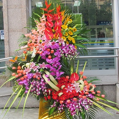 百合花籃 高檔花籃 豪華花籃