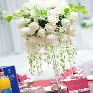 商務桌花 玻璃花瓶桌花