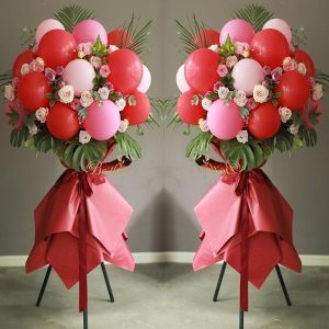 當(dāng)下流行開業(yè)花籃 氣球花籃 小麥花籃