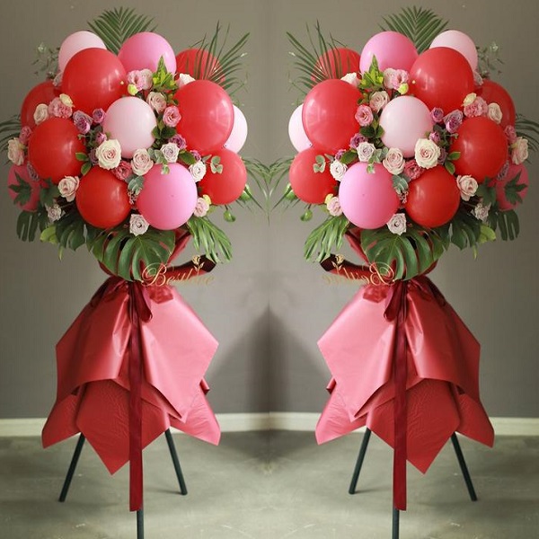 當下流行開業花籃 氣球花籃 小麥花籃