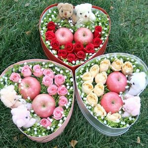 平安夜鮮花 圣誕節(jié)鮮花禮盒 蘋果禮盒