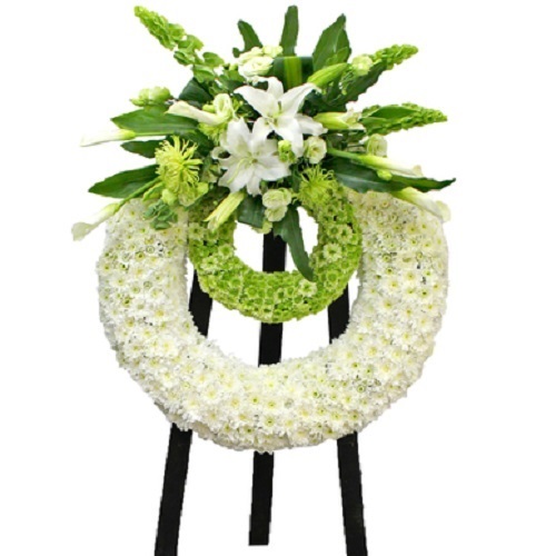 國外哀思送花 國際白事花籃 悼念鮮花 帛事花牌